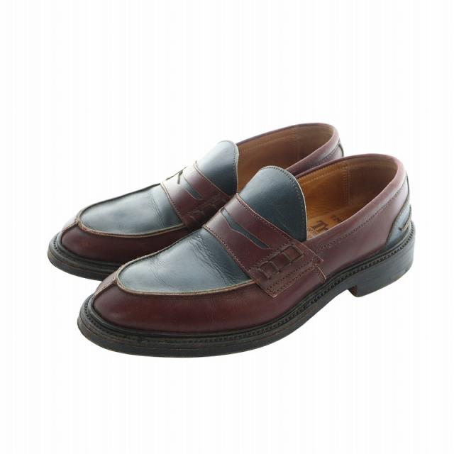 【中古】トリッカーズ TRICKER'S L5673 MARRON LEATHER SOLE ローファー レザーシューズ 革靴 S-4 23cm 赤