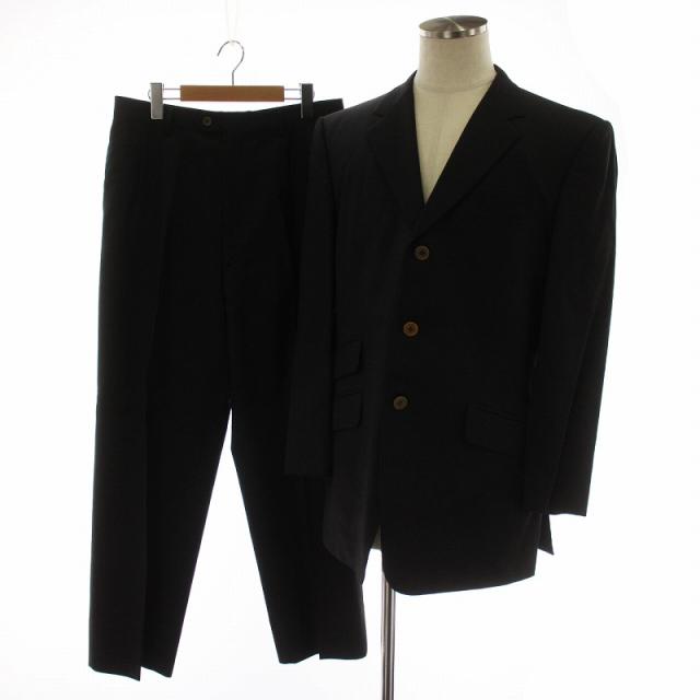 【中古】PAUL SMITH LANIFICIO ANGELICO スーツ セットアップ テーラードジャケット パンツ ウール 100-88-175 L2 紺