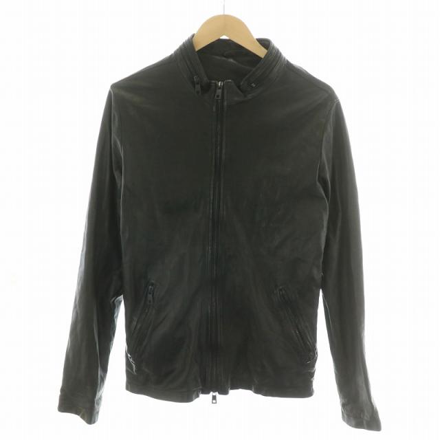 ジョルジオブラット シングルライダースジャケット 裏地総柄  本革 44 ジョルジオブラット シングルライダースジャケット 裏地総柄 本革 44