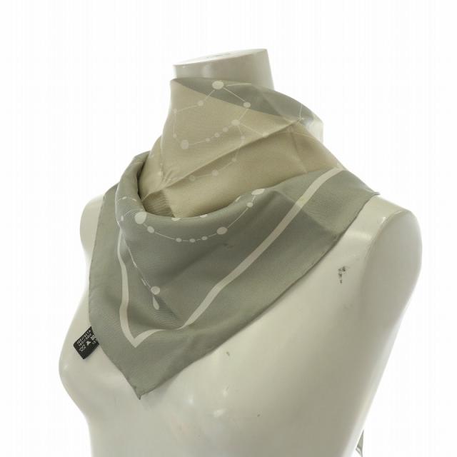 中古】シャネル CHANEL 大判 スカーフ シルク ココマーク カメリア