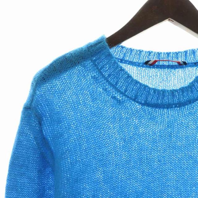 MONCLER 青 ニットセーター モンクレール モヘヤニット ブルー Moncler