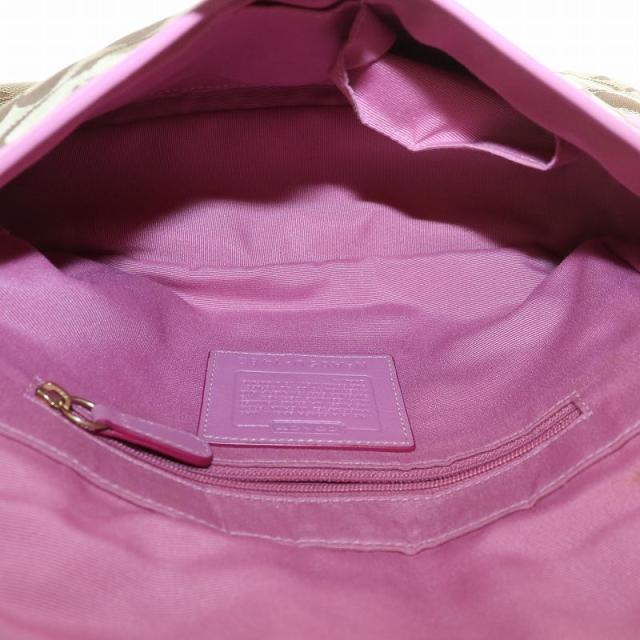 中古】コーチ COACH ハンドバッグ ワンショルダー キャンバス スエード
