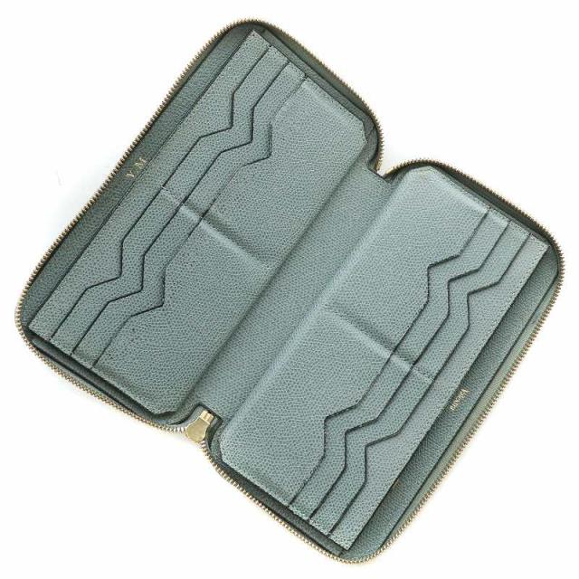 中古】ヴァレクストラ Valextra ジップパース 12カード 長財布 レザー
