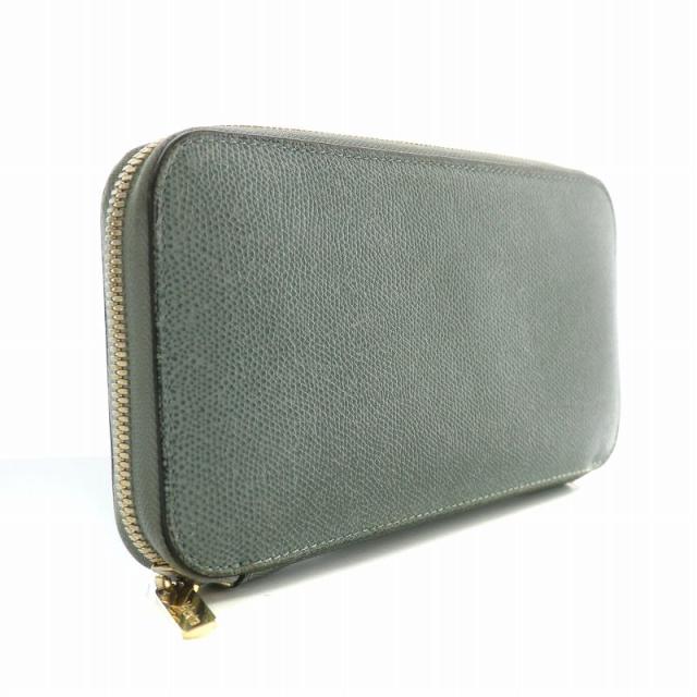 Valextra ラウンドジップ Lジップパース 長財布 ブルー 青 Valextra