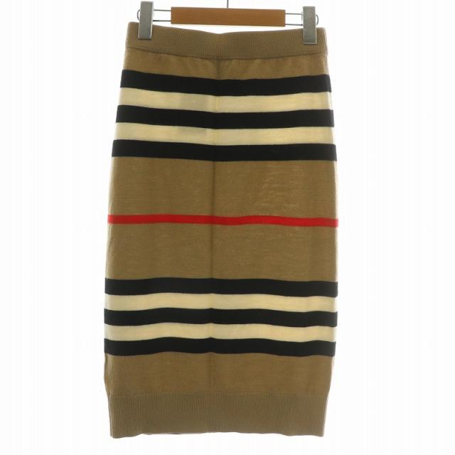 中古】バーバリー BURBERRY タイトスカート ウール ニット ひざ
