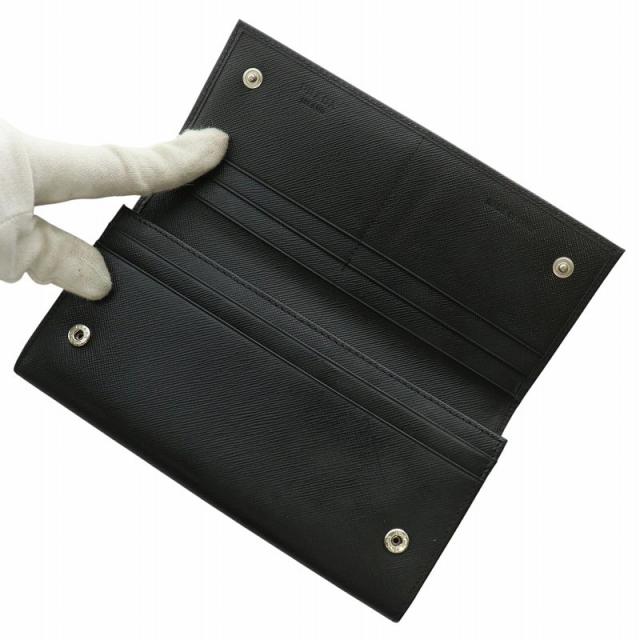 中古】プラダ PRADA 長財布 二つ折り サフィアーノレザー ロゴ