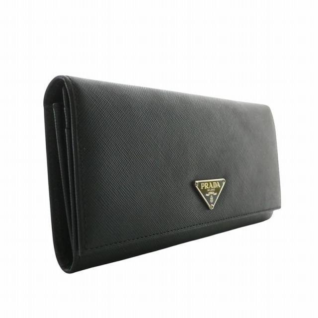 中古】プラダ PRADA 長財布 二つ折り サフィアーノレザー ロゴ
