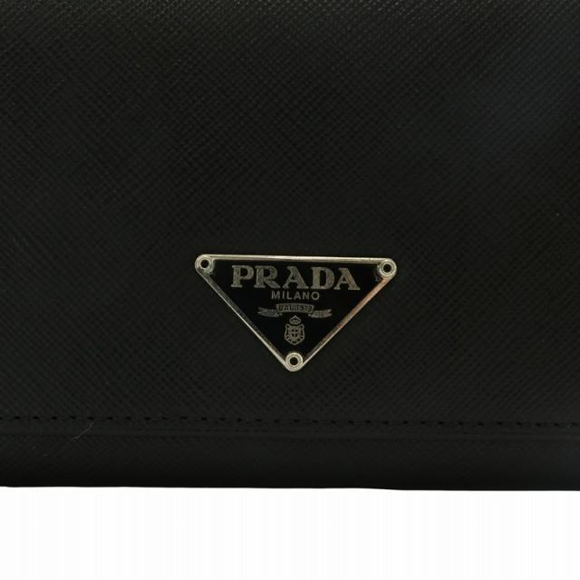 中古】プラダ PRADA 長財布 二つ折り サフィアーノレザー ロゴ