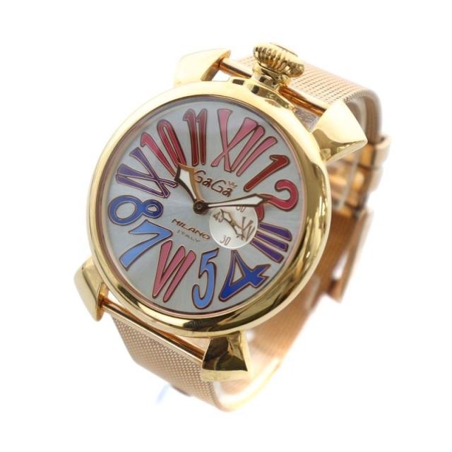 中古】ガガミラノ マヌアーレ スリム 46 5080 腕時計 ウォッチ