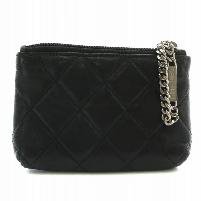 中古】CHANEL カンボンライン 15番台 小銭入れ コインケース レザー