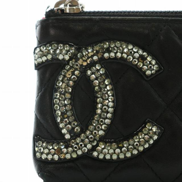 中古】CHANEL カンボンライン 15番台 小銭入れ コインケース レザー