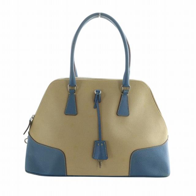 ⭐️美品⭐️プラダ RRADA ハンドバッグ トートバッグ三角ロゴ ダイアル式カデナ PRADA トートバッグ ハンドバッグ カデナ 三角ロゴ ナイロン ネイビー