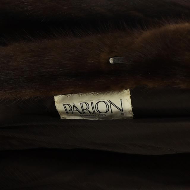 ノーブランド品 毛皮コート ミンクファー 長袖 ロング 総裏地 11 L 黒