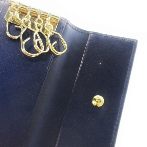 中古】ポールスミス PAUL SMITH キーケース 三つ折り レザー 革 4連