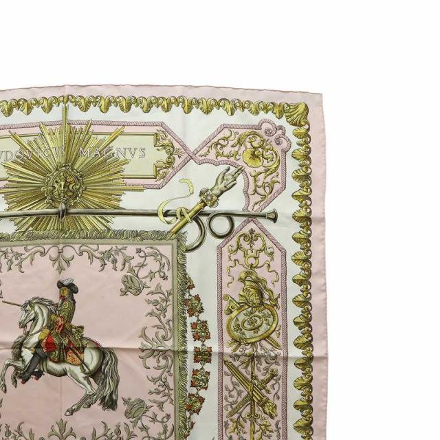 中古】エルメス HERMES カレ 90 LVDOVICVS MAGNVS 白い馬に跨ったルイ