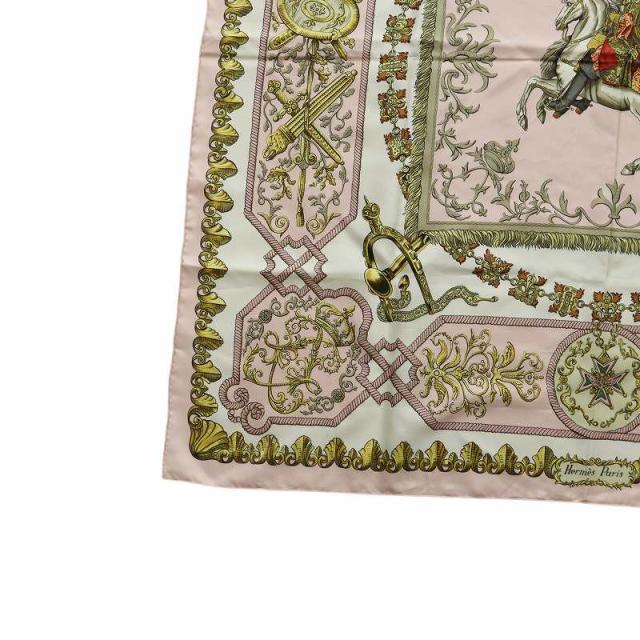 中古】エルメス HERMES カレ 90 LVDOVICVS MAGNVS 白い馬に跨ったルイ