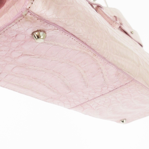 中古】ANK'nk JRA クロコダイル ワンショルダー ハンド バッグ レザー