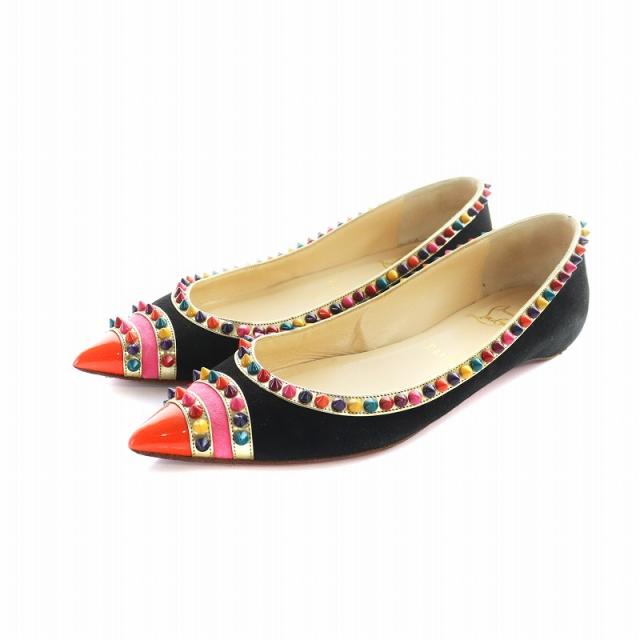 Christian Louboutinスタッズ付きポインテッドトゥパンプス 38 Christian Louboutinスタッズ付きポインテッドトゥパンプス 38