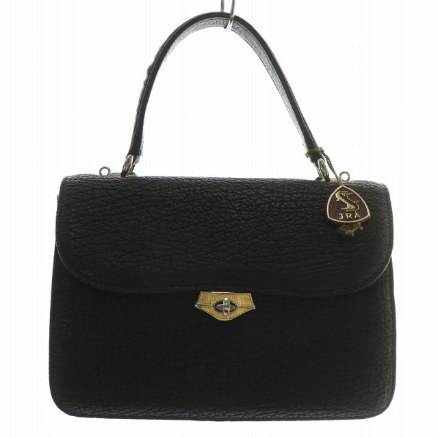 サメ革 ハンドバッグ 黒 未使用 中古】ノーブランド ハンドバッグ