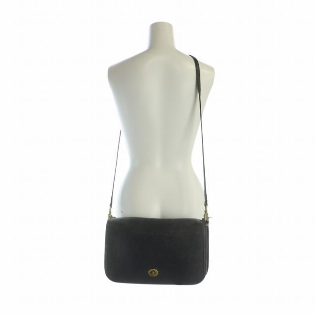 COACH オールドコーチ ショルダーバッグ ブラック レザー ゴールド金具