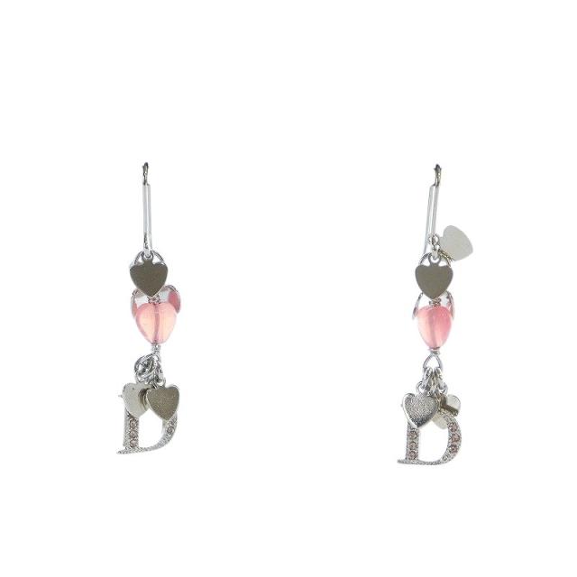Dior ハートピアス ピンクチャーム 中古】クリスチャンディオール Christian Dior ピアス アクセサリー 両