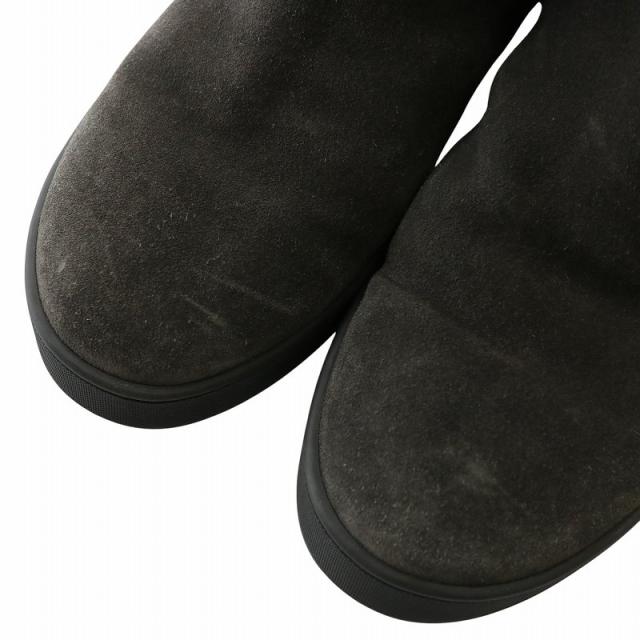 【中古】LOUIS VUITTON エンジニアブーツ ムートンブーツ スエード ボア ショート ラウンドトゥ 36.5 23.5cm グレー