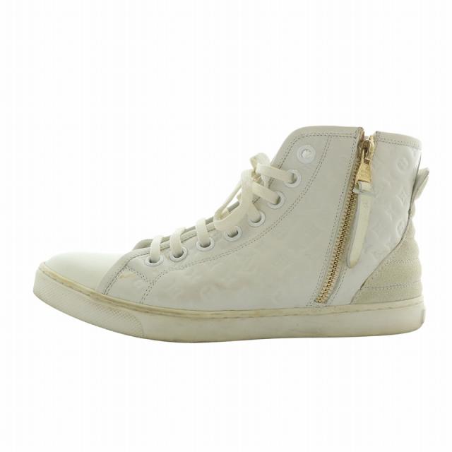 極美品】ルイヴィトン ハイカットスニーカー パンチーライン レザー 白 36