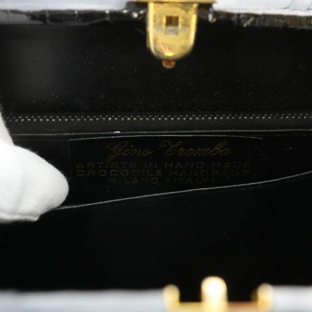 中古】ジーノトロンバ Gino Tromba トートバッグ ハンド クロコダイル