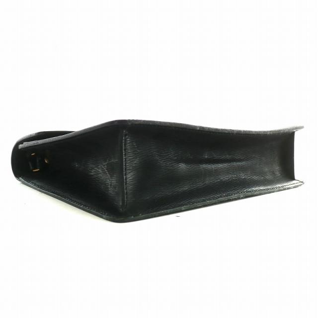 【中古】エステーデュポン S.T.DUPONT クラッチバッグ セカンドバッグ レザー ロゴ ゴールド金具 黒 ブラック
