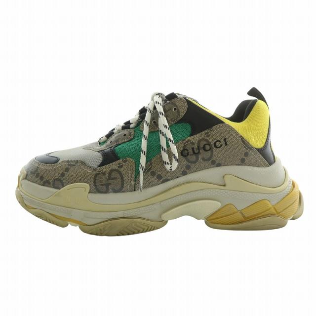 【中古】GUCCI × BALENCIAGA 21AW The Hacker Project Triple S スニーカー ローカット 厚底 US10 28.5cm 681067