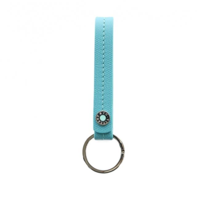 TIFFANY＆CO.【ティファニー 】レザー スナップループ キーチェーン