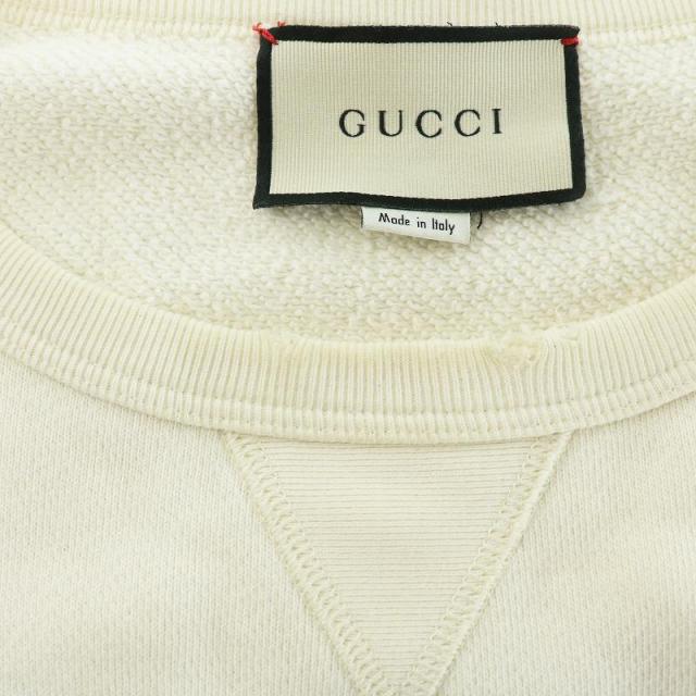 【中古】グッチ GUCCI ココキャピタン スウェット トレーナー プルオーバー シェリーライン オールドロゴ S 白 475532 中古】グッチ GUCCI ココキャピタン スウェット トレーナー プル