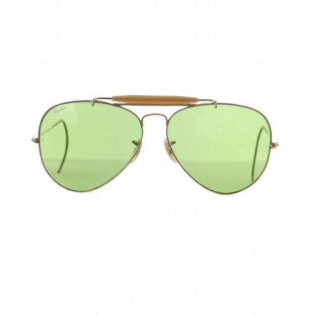【中古】レイバン RAY BAN ボシュロム アウトドアーズマン サングラス めがね 眼鏡 ロゴ ティアドロップ ゴールド色