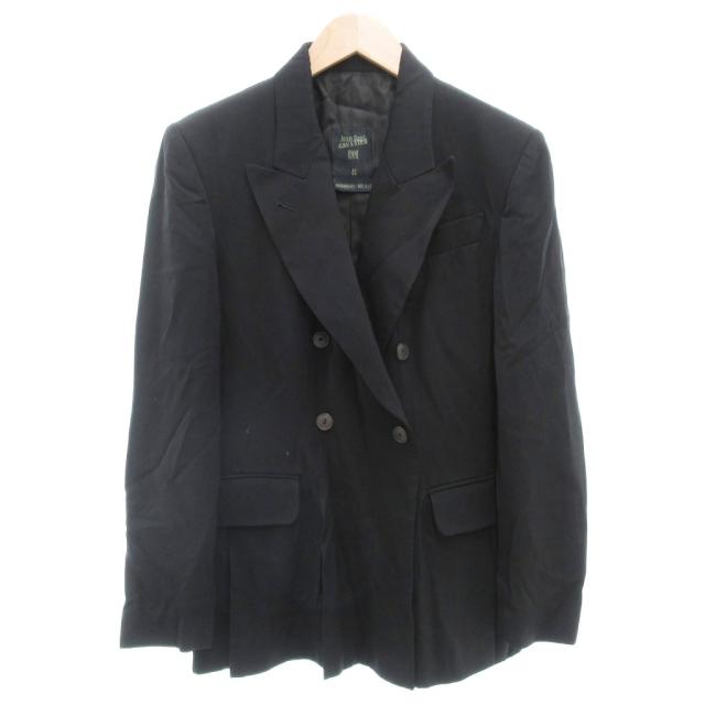 【中古】ジャンポールゴルチエ ファム Jean Paul GAULTIER FEMME テーラードジャケット 総裏地 ダブル プリーツ 44