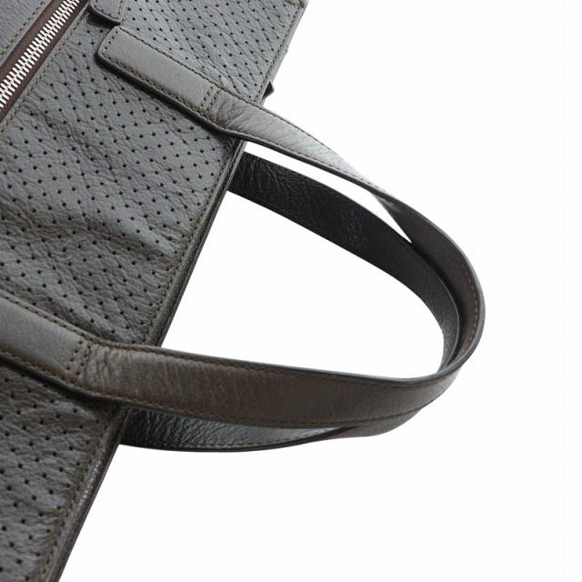 【中古】エステーデュポン S.T.DUPONT ハンドバッグ ショルダー 2WAY トート レザー ロゴ パスケース付き 茶