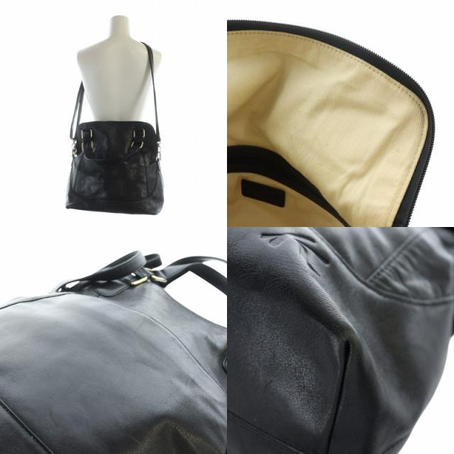 【中古】エステーデュポン S.T.DUPONT ハンドバッグ ショルダー 2WAY トート レザー ロゴ パスケース付き 茶