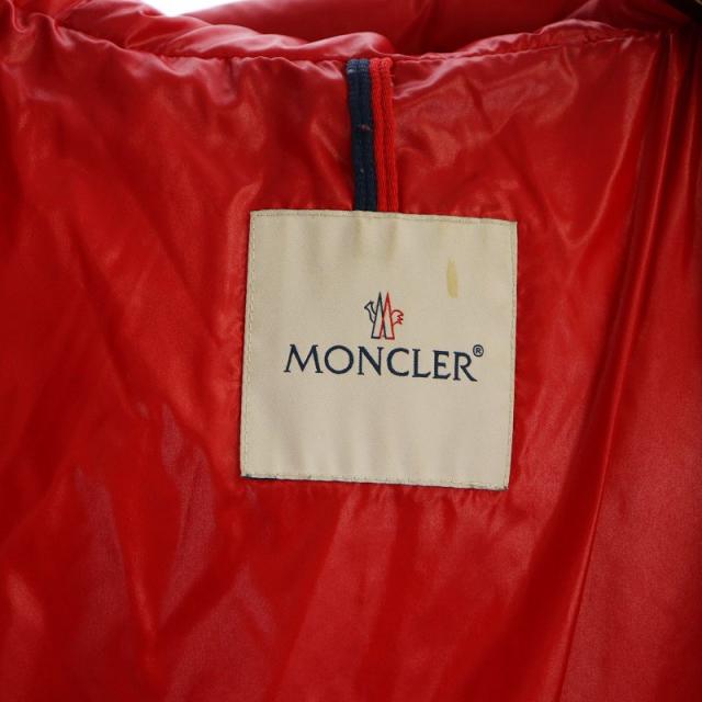 【中古】モンクレール MONCLER ECRINS ダウンジャケット 長袖 ジップアップ ロゴ フード 5 XL 赤 レッド 中古】モンクレール MONCLER ECRINS ダウンジャケット 長袖 ジップ