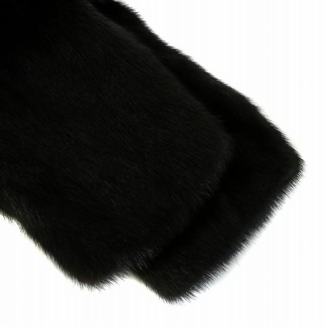 【中古】サガミンク SAGA MINK 銀サガ ファーコート アウター 毛皮 ミンク ミドル 肩パッド 11 L 黒 ブラック 中古】サガミンク SAGA MINK 銀サガ ファーコート アウター 毛皮