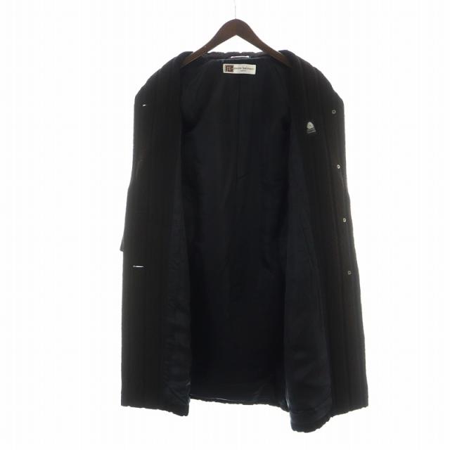 【中古】バルマン BALMAIN チェスターコート 長袖 ロング 総裏地 アルパカ ロゴボタン ストライプ柄 7A2 茶 中古】バルマン BALMAIN チェスターコート 長袖 ロング 総裏地