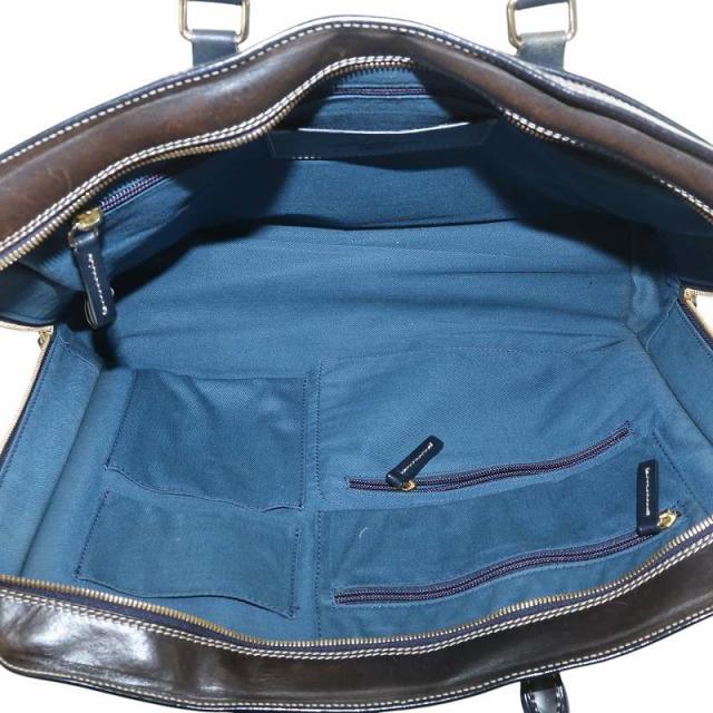 新品】Boldrini ビジネスバッグ ブリーフケース ネイビー 中古