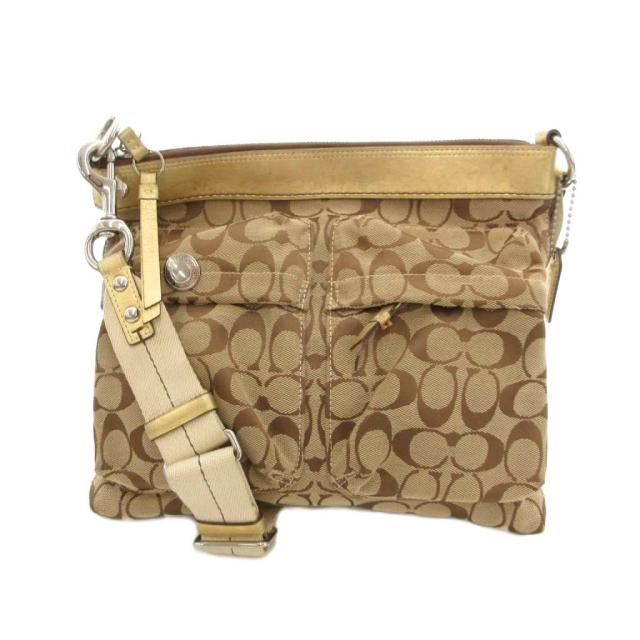 中古コーチ 1円 □美品□ COACH コーチ シグネチャー キャンバス