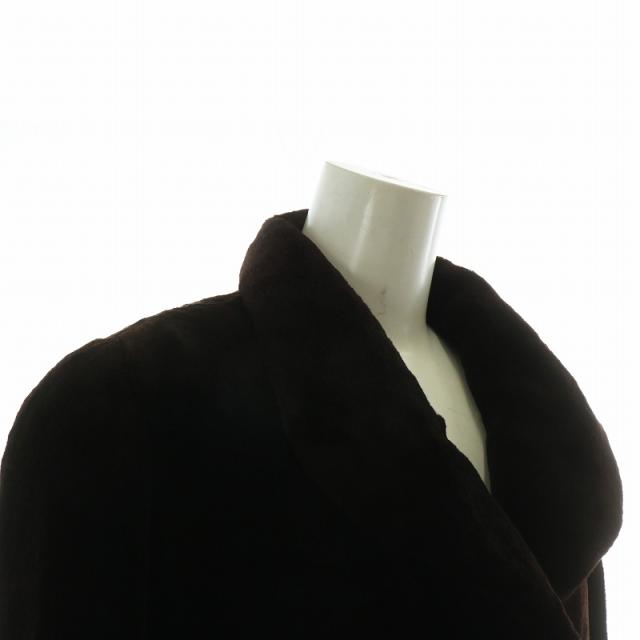 SAGAMINK 着丈95 近代デザイン ロング ミンク L相当 ブラック 軽量