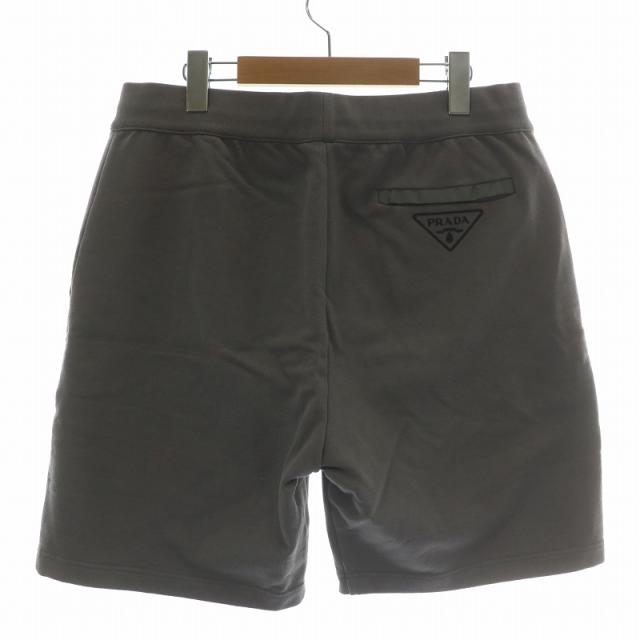 【中古】プラダ PRADA 2025年製 スウェット ショーツ ショートパンツ イージー 三角 トライアングルロゴ L グレー 中古】プラダ PRADA 2025年製 スウェット ショーツ ショートパンツ