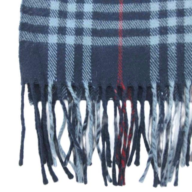 美品！Burberry マフラー ノバチェック ラムウール100% ネイビー