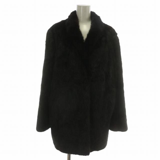 【中古】岐阜毛皮 GIFUMOUHI ファーコート アウター 毛皮 ミンク ミドル 13 XL 茶色 ブラウン /XZ ■GY18 レディース