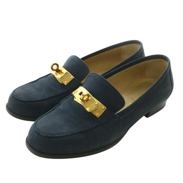 ネイビー スエード ローファー　エルメス HERMES - エルメス HERMES ロワイヤル ローファー 革靴 靴 シューズ