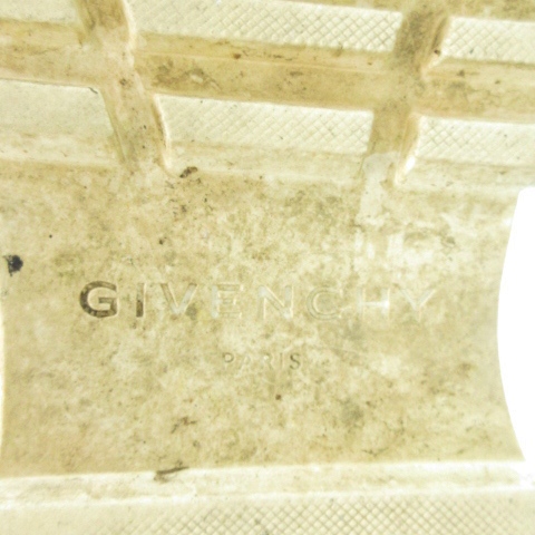 【中古】ジバンシィ GIVENCHY スペクター ランナー スニーカー パンチング レザー サイドジップ ロゴ 37 23.5cm 白