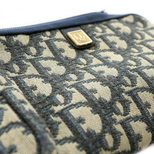 dior クリスチャンディオール ポーチ 小物入れ トロッター柄 オレンジ