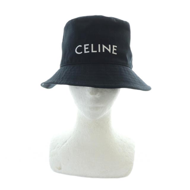 CELINE バケットハット 黒 中古セリーヌ CELINE 22SS LOGO BUCKET HAT バケットハット 帽子