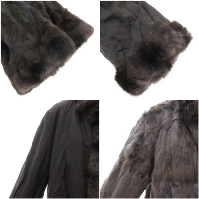 ロシアリスファー × シルク生地 リバーシブルコート ミドル丈 ファー